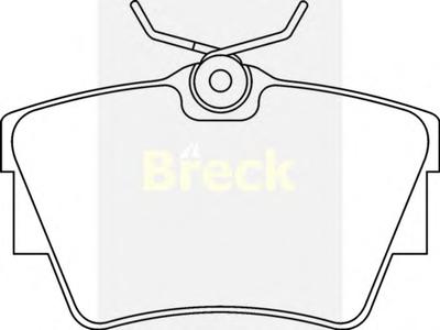 Комплект тормозных колодок, дисковый тормоз BRECK 23980 00 703 00