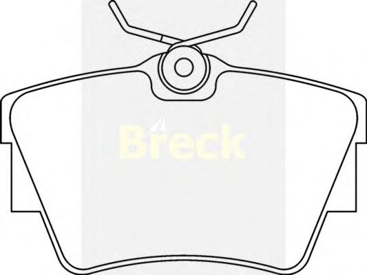 Комплект тормозных колодок, дисковый тормоз BRECK
