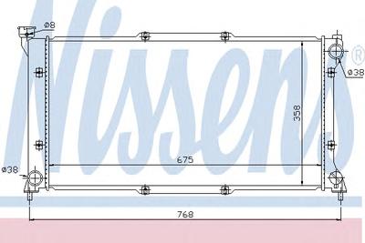 Радиатор, охлаждение двигателя NISSENS 67701