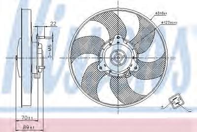 Вентилятор, охлаждение двигателя NISSENS 85658