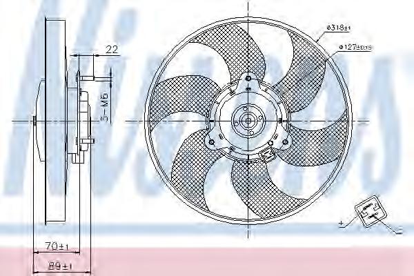 Вентилятор, охлаждение двигателя NISSENS