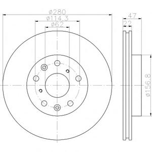 Тормозной диск HELLA PAGID 8DD355113631
