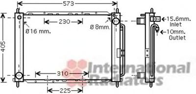 Радиатор, охлаждение двигателя VAN WEZEL 4300M405