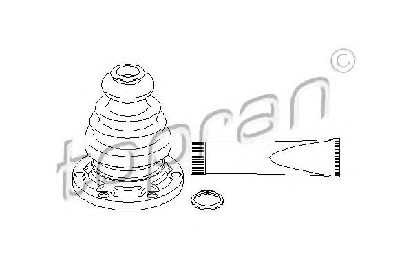 Комплект пылника, приводной вал TOPRAN