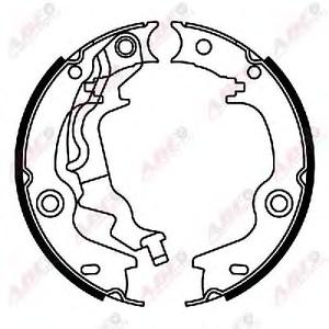 Комплект тормозных колодок, стояночная тормозная система ABE C00525ABE