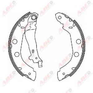 Комплект тормозных колодок ABE C01002ABE
