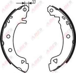 Комплект тормозных колодок ABE