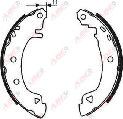 Комплект тормозных колодок ABE