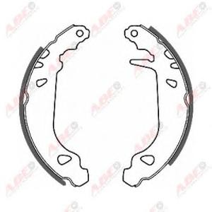 Комплект тормозных колодок ABE C0P010ABE