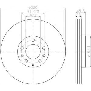 Тормозной диск HELLA PAGID 8DD355118201