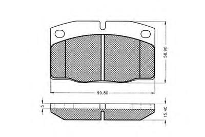 Комплект тормозных колодок, дисковый тормоз PEX 7028
