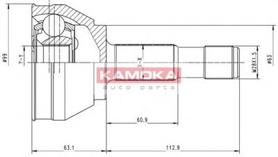 Шарнирный комплект, приводной вал KAMOKA 6152