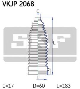 Комплект пылника, рулевое управление SKF VKJP2068