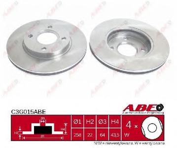 Тормозной диск ABE C3G015ABE