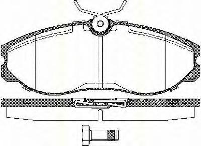 Комплект тормозных колодок, дисковый тормоз TRISCAN 811014174