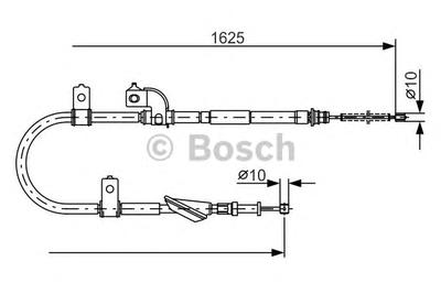 Трос, стояночная тормозная система BOSCH 1987482081