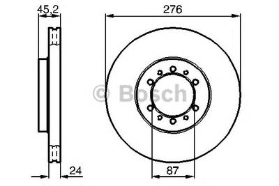 Тормозной диск BOSCH 0986478844