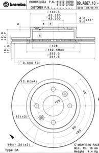 Тормозной диск BREMBO 09.A867.10