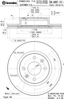 Тормозной диск BREMBO