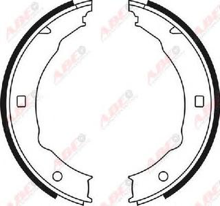 Комплект тормозных колодок, стояночная тормозная система ABE CRP001ABE