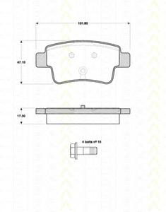 Комплект тормозных колодок, дисковый тормоз TRISCAN 811010567