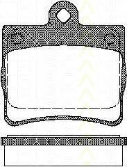Комплект тормозных колодок, дисковый тормоз TRISCAN
