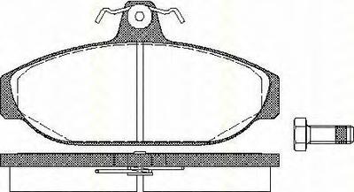 Комплект тормозных колодок, дисковый тормоз TRISCAN 811027150