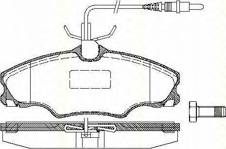 Комплект тормозных колодок, дисковый тормоз TRISCAN