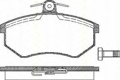 Комплект тормозных колодок, дисковый тормоз TRISCAN 811029934