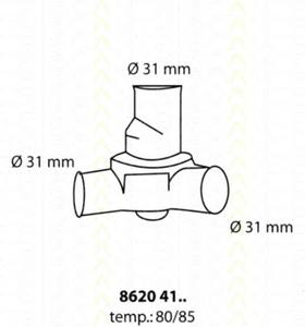 Термостат, охлаждающая жидкость TRISCAN 86204180