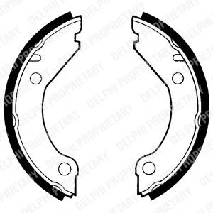 Комплект тормозных колодок, стояночная тормозная система DELPHI