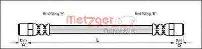 Тормозной шланг METZGER 4110594