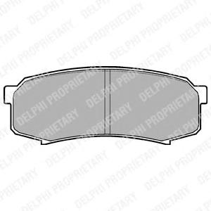 Комплект тормозных колодок, дисковый тормоз DELPHI LP963