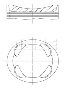 Поршень MAHLE ORIGINAL 081PI00104000