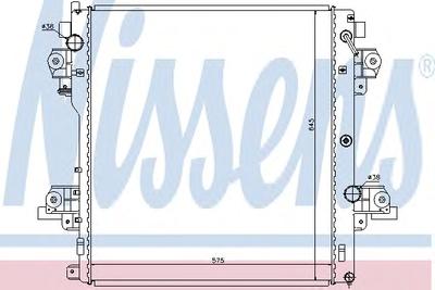 Радиатор, охлаждение двигателя NISSENS 646824