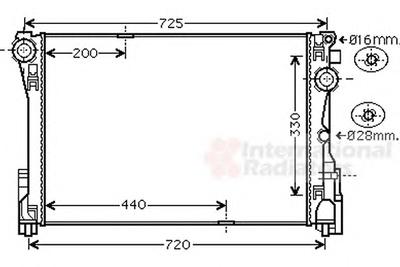 Радиатор, охлаждение двигателя VAN WEZEL 30002575