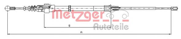 Трос, стояночная тормозная система METZGER