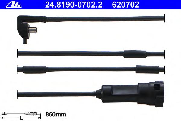 Сигнализатор, износ тормозных колодок ATE