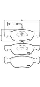 Комплект тормозных колодок, дисковый тормоз BREMBO P23 070