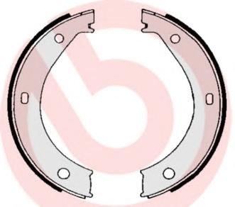 Комплект тормозных колодок, стояночная тормозная система BREMBO