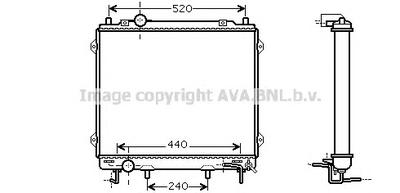Радиатор, охлаждение двигателя AVA QUALITY COOLING HY2146