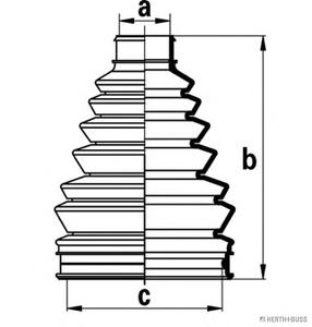 Комплект пылника, приводной вал HERTH+BUSS JAKOPARTS J2865010