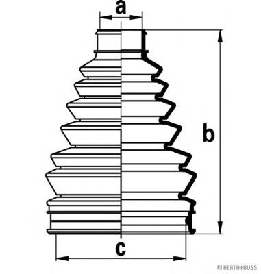 Комплект пылника, приводной вал HERTH+BUSS JAKOPARTS