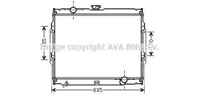 Радиатор, охлаждение двигателя AVA QUALITY COOLING HY2108