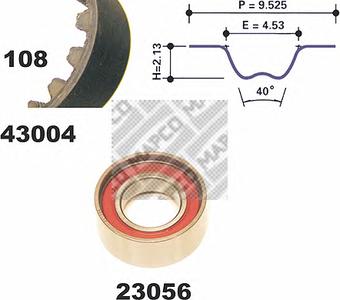 Комплект ремня ГРМ MAPCO 23004