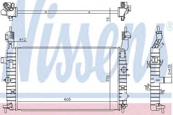 Радиатор, охлаждение двигателя NISSENS