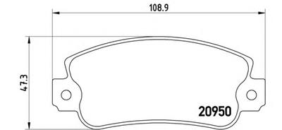 Комплект тормозных колодок, дисковый тормоз BREMBO P23 021
