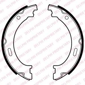 Комплект тормозных колодок, стояночная тормозная система DELPHI LS2041