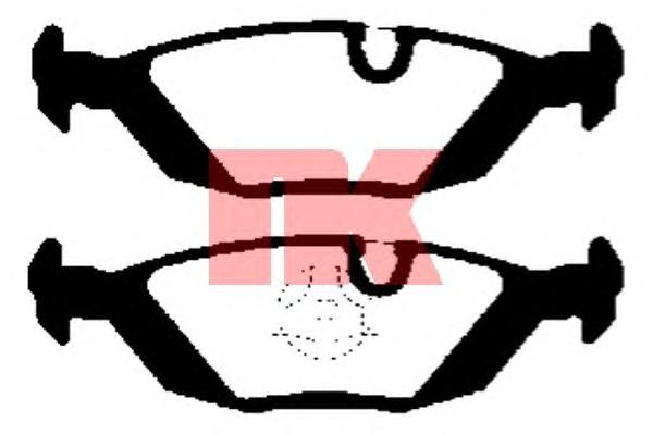 Комплект тормозных колодок, дисковый тормоз NK