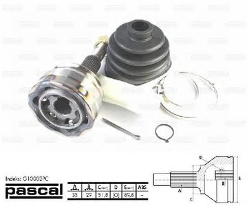 Шарнир, приводной вал PASCAL G10002PC